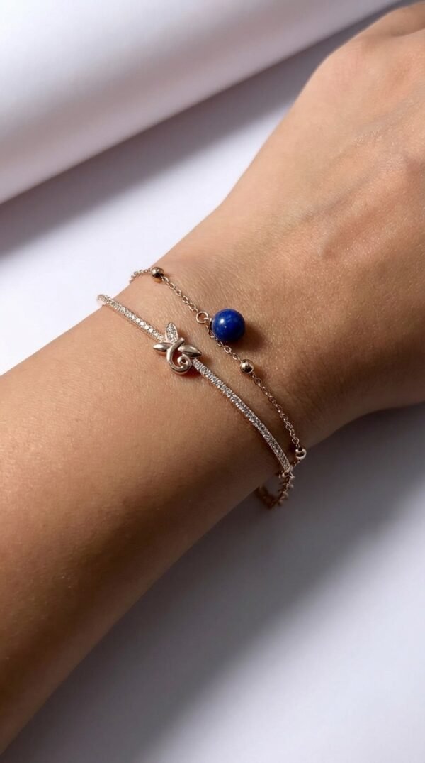 Luxury Rosegold Half Kada Charm Bracelet for Modern Elegance