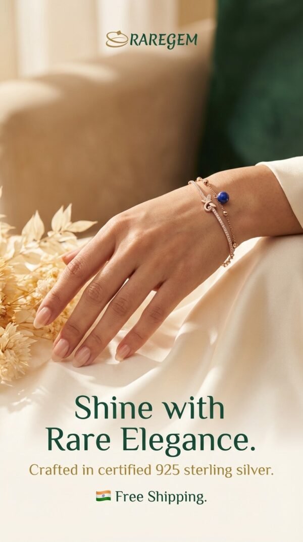 Luxury Rosegold Half Kada Charm Bracelet for Modern Elegance