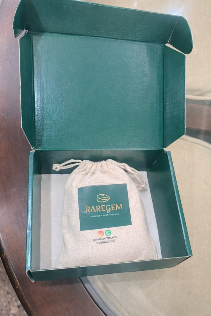 home | RareGem Open box with a drawstring pouch premium 925 silver jewellery in India